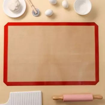 Коврик для выпечки армированный Доляна, силикон, 4060 см, бежевый