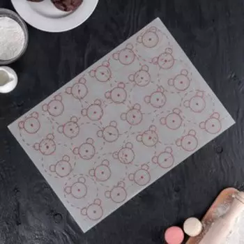 Коврик для выпечки армированный «Макарун. Ушки», силикон, 4229.5 см