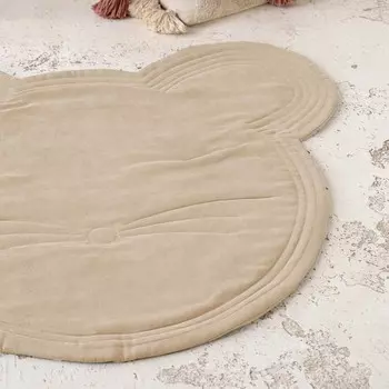 Коврик декоративный «Микки», размер 110х120 см, цвет бежевый