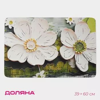 Коврик для дома Доляна Anemona, влаговпитывающий, 3960 см