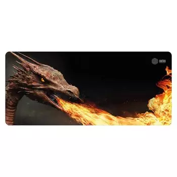 Коврик для компьютерной мыши Cactus Fire Dragon,игровой,900*400*3 мм,рис."огненый дракон"