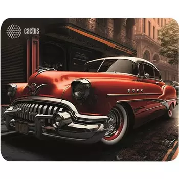 Коврик для компьютерной мыши Cactus Red Car,игровой,300*250*2мм,рис."красная машина"