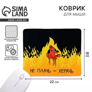 Коврик для компьютерной мыши «Не плачь - херачь», 22 х 18 см