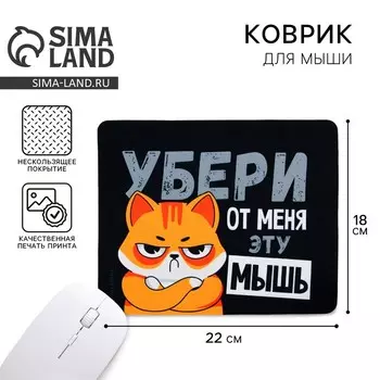 Коврик для компьютерной мыши «Убери эту мышь», 22 х 18 см