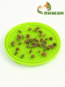 Коврик для лизания на присосках 1010 см, зелёный