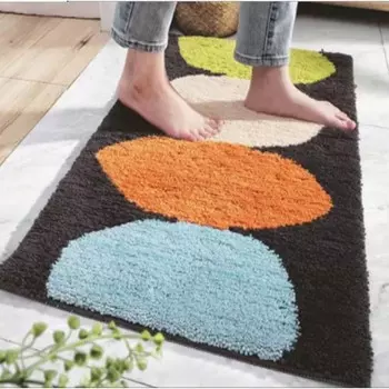 Коврик для ванной 60х100 см, рисунок Эллипс