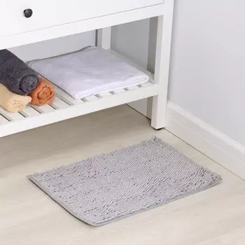 Коврик для дома Доляна «Букли длинные», 4060 см, длина букли 2 см, светло-серый