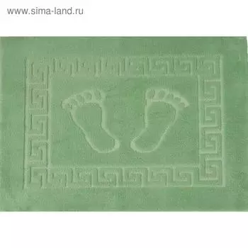 Коврик для ванной FOOT, размер 50 х 70 см, полипропилен, светло-зелёный