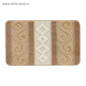 Коврик для ванной, HURREM, цвет бежевый 80х50 см