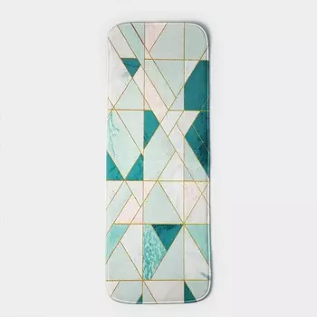 Коврик для ванной и туалета «Доляна. Малахит», 43120 см, зелёный