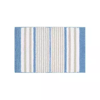 Коврик для ванной IDDIS, 50х80 см, шенилл, цвет голубой