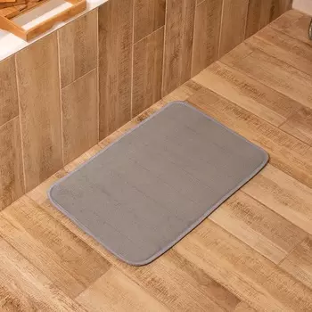 Коврик для ванной Этель Basic, цв. серый, 40х60 см
