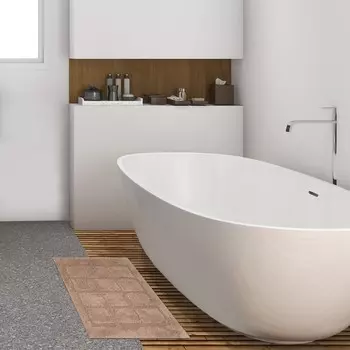 Коврик для ванной Этель Bricks 50х80 см цв. шоколад, 70%хл, 30% п/э,1600 г/м2