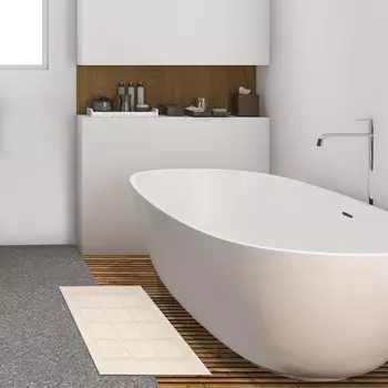 Коврик для ванной «Этель» Bricks, 5080 см, молочный