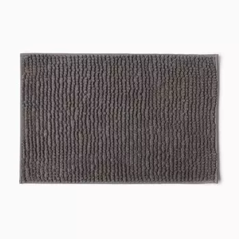 Коврик для ванной «Этель. Букли», 3858 см, тёмно-серый