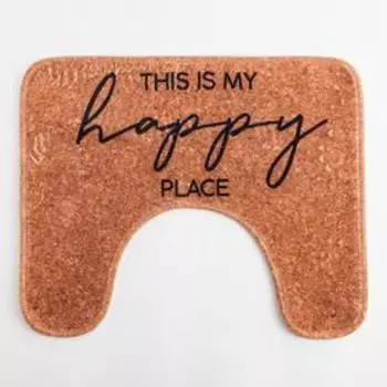 Коврик для ванной Этель "Home", 50х40 см, велюр