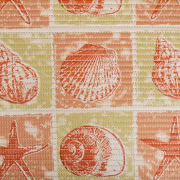 Коврик для ванной комнаты 0,80х15 м "Ракушки" цвет бежево-коричневый