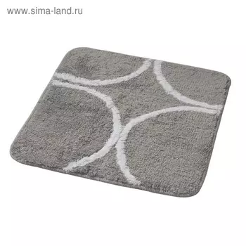 Коврик для ванной комнаты Circle, серый, 55x50 см