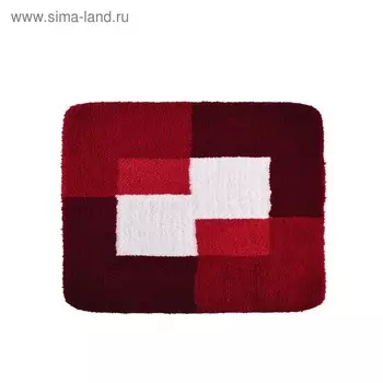 Коврик для ванной комнаты Coins, красный, 55x50 см