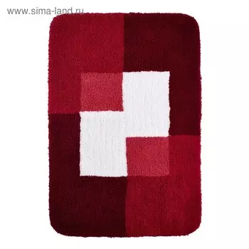 Коврик для ванной комнаты Coins, красный, 60x90 см