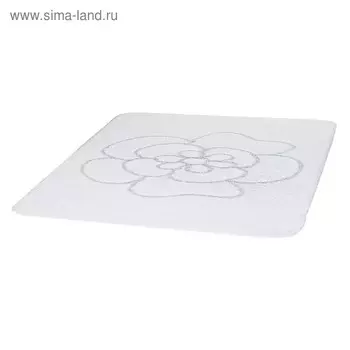 Коврик для ванной комнаты Diamond, цвет белый 55х50 см