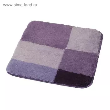 Коврик для ванной комнаты Pisa, цвет фиолетовый 55х50 см