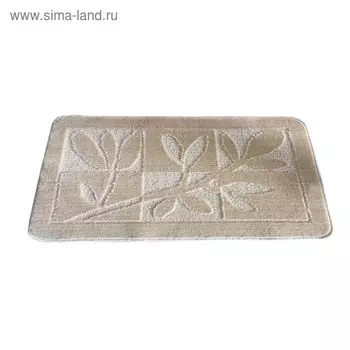Коврик для ванной «Лавр», 50 х 80 см, цвет бежевый
