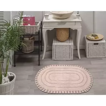 Коврик для ванной, размер 100х150 см, цвет пудра