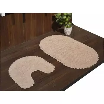 Коврик для ванной, размер 60х100 см, цвет капучино