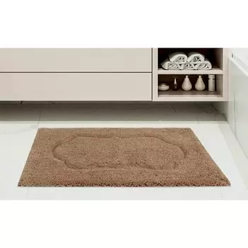 Коврик для ванной, размер 60х100 см, цвет капучино