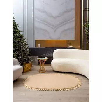 Коврик для ванны Arya Home Carolina, размер 120x160 см, цвет коричневый