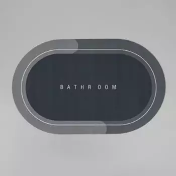Коврик для ванной Доляна Bathroom, 4878 см, цвет чёрный