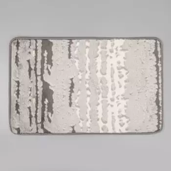 Коврик для ванной Доляна «Блик», 5080 см, цвет серый