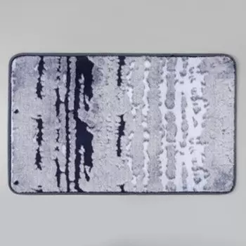 Коврик для ванной Доляна «Блик», 5080 см, цвет синий