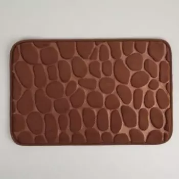 Коврик Доляна «Галька», 40×60 см, цвет коричневый