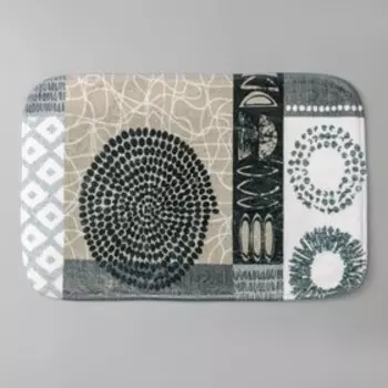 Коврик для дома Доляна «Иллюзия», 40×60 см, цвет коричнево-чёрный