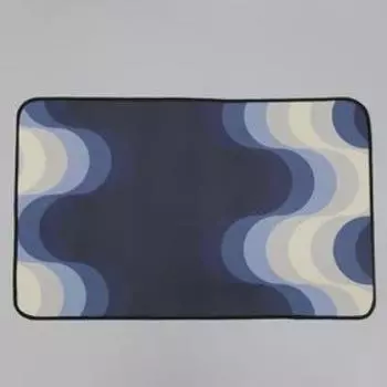 Коврик для дома Доляна «Иллюзия», 50×80 см, цвет синий