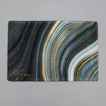 Коврик для дома Доляна «Камень», 4060 см, цвет малахитовый