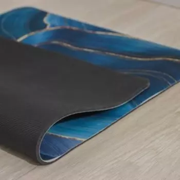 Коврик для дома Доляна «Камень», 40×60 см, цвет синий