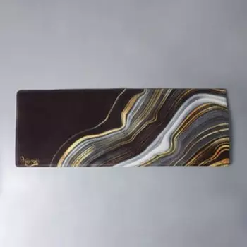 Коврик для ванной и туалета Доляна «Камень», 44120 см, чёрный