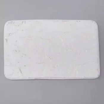 Коврик Доляна «Камень», 50×80 см, цвет белый