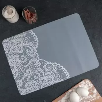Силиконовый коврик Доляна «Кружево», 4229,7 см