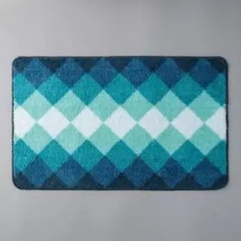 Коврик для дома Доляна «Лазурь», 50×80 см, цвет синий