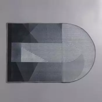 Коврик для дома Доляна «Лира», 50×80 см, цвет серый