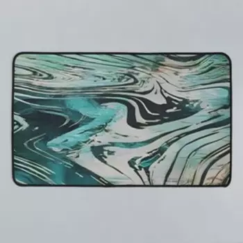 Коврик для ванной Доляна «Малахит», 50×80 см, цвет зелёный