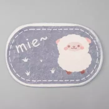 Коврик для ванной Доляна «Мее», 40×60 см, цвет серый