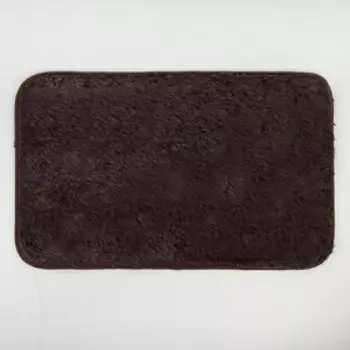 Коврик для ванной Доляна «Пушистик», 5080 см, цвет коричневый