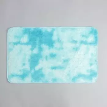 Коврик Доляна «Пушистик», 5080 см, голубой