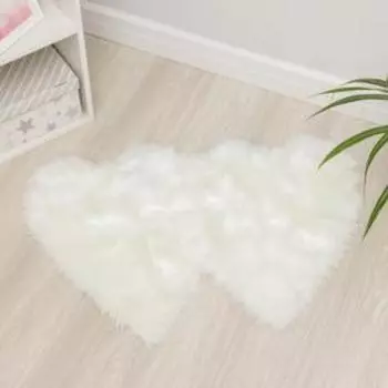 Коврик Доляна «Сердца», 60×90 см, цвет белый