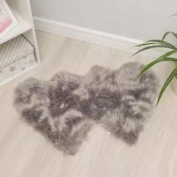 Коврик Доляна «Сердца», 60×90 см, цвет cерый